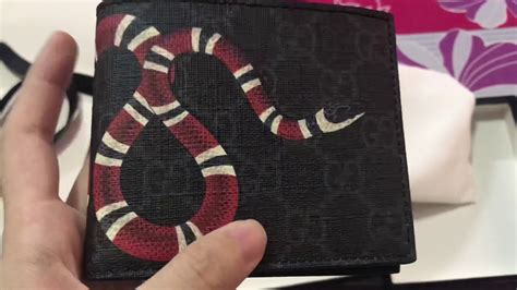 fake gucci snake wallet vs real|gucci snakeskin wallet.